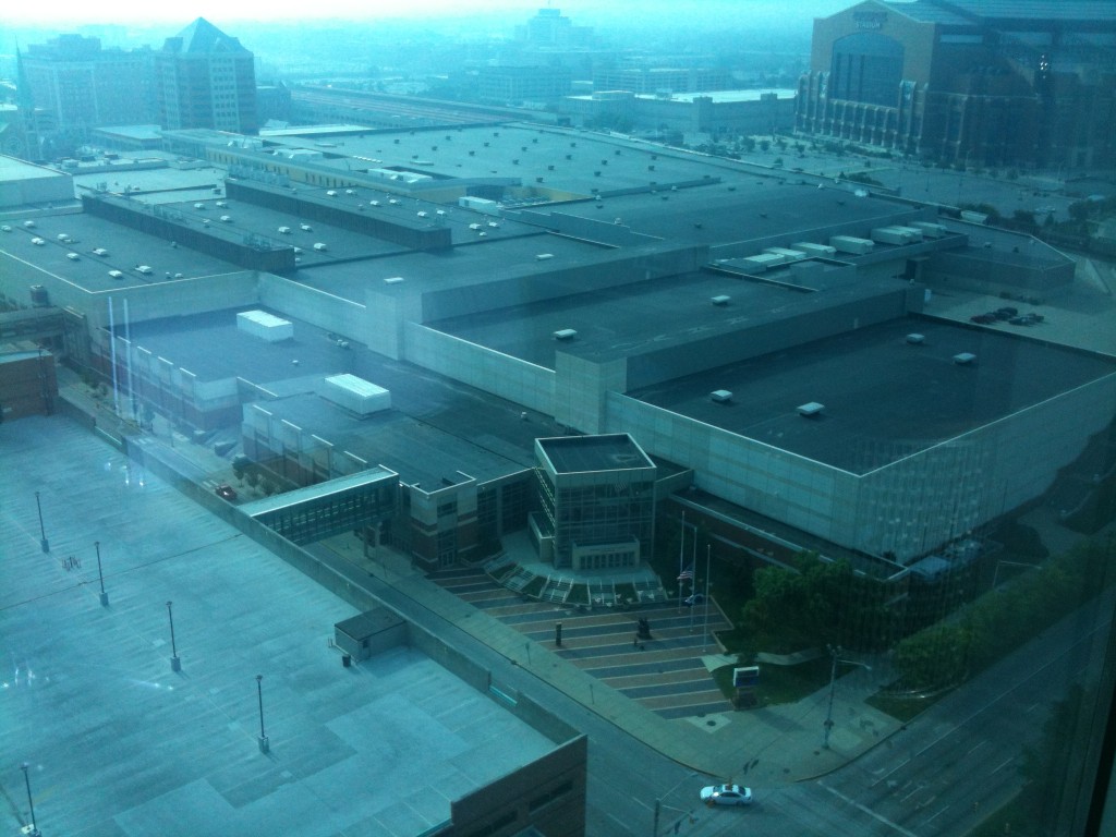 Indiana Convention Centre, as seen from my hotel room