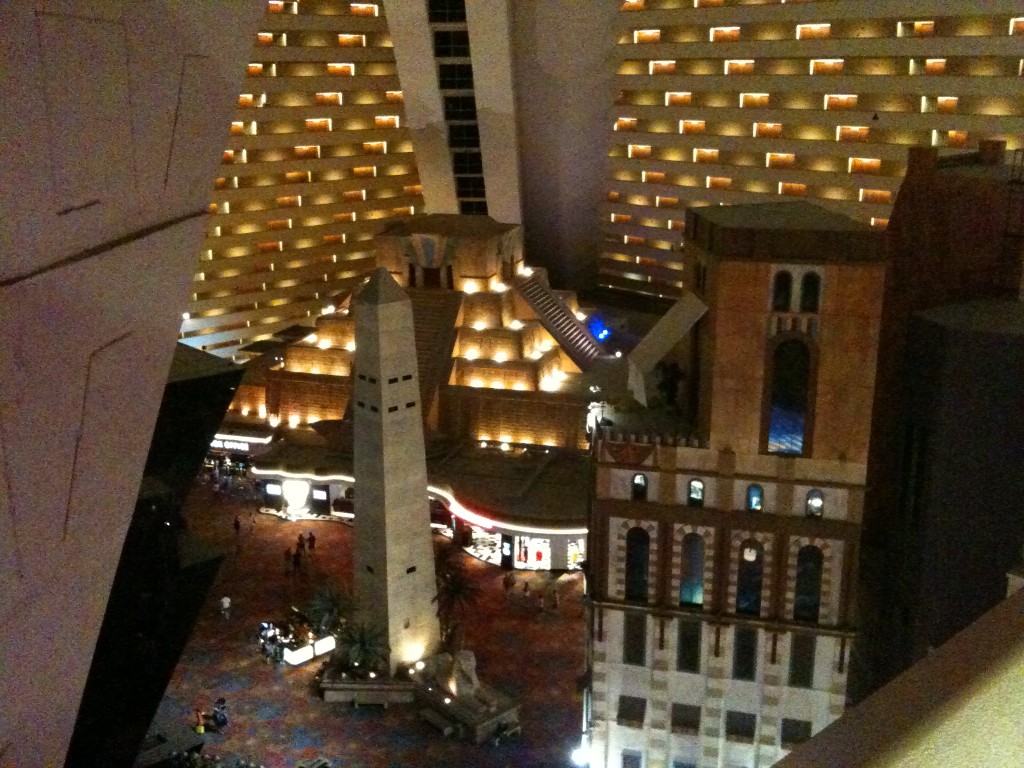 Big-ass Obelisk - Luxor interior, from the 16th floor